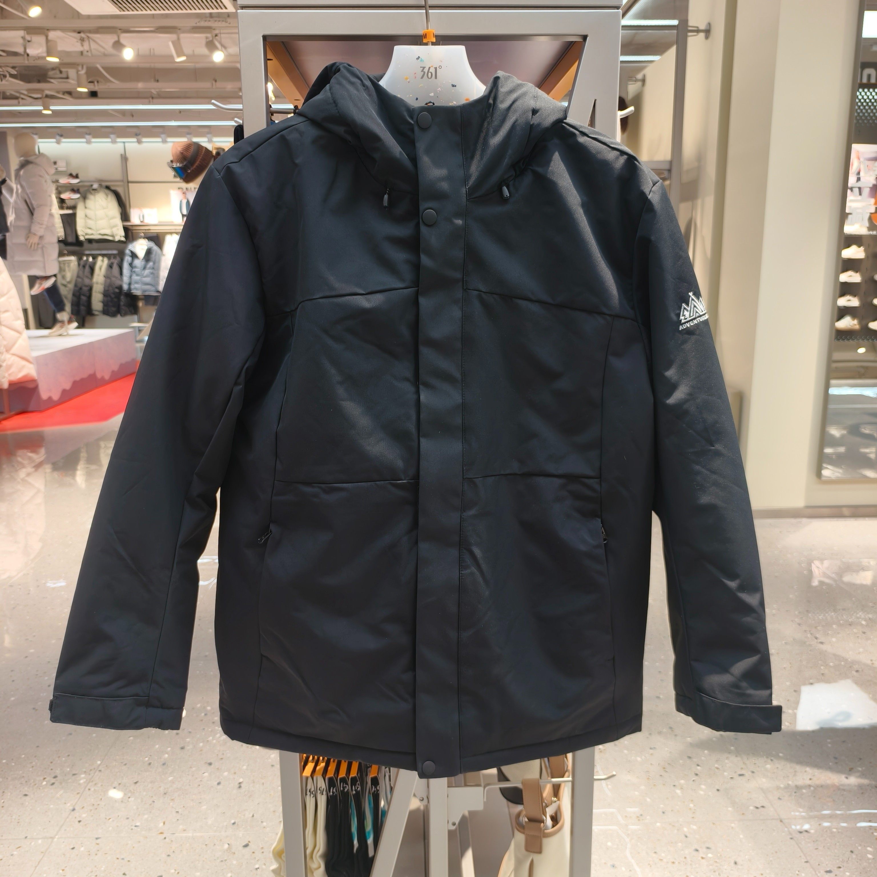 361度棉服男式加厚保暖棉衣外套防风连帽上衣冬季新品552543603N
