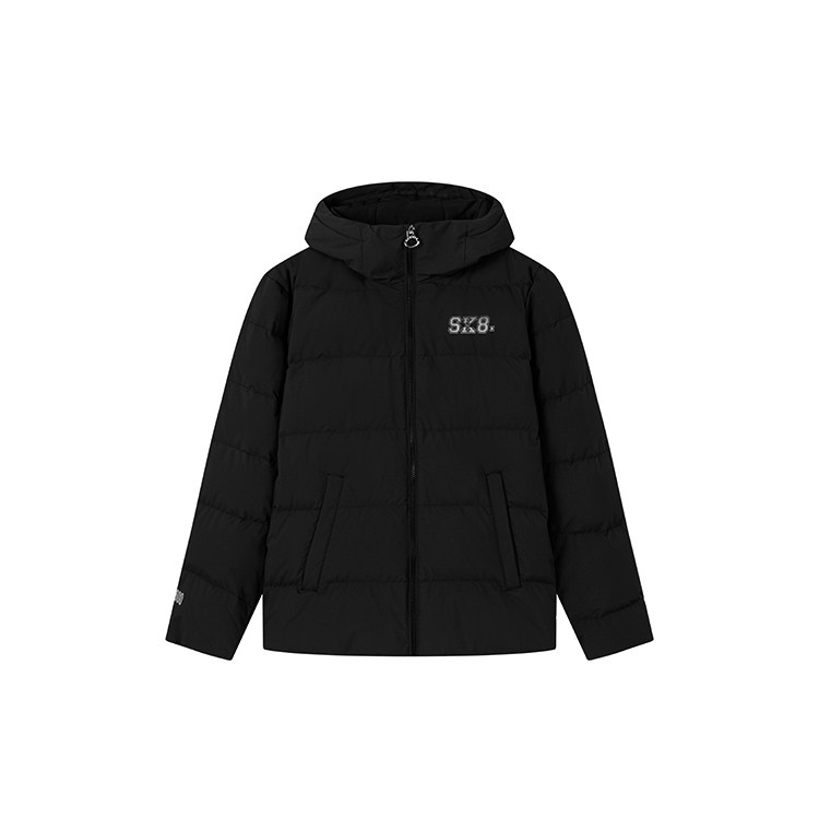 361度羽绒服男保暖鸭绒外套短款面包服连帽上衣冬季552549384N