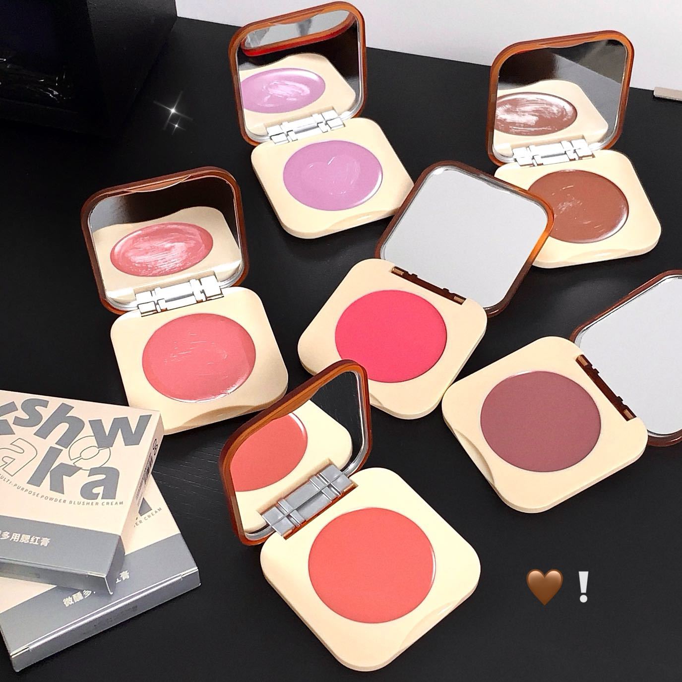 kakashow腮红膏哑光裸妆显色细腻自然晕染提亮膨胀色元气腮红膏