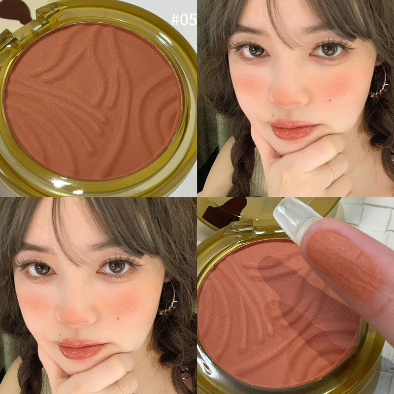 阳光琥珀颊彩修容腮红一体粉饼哑光自然立体显色胭脂单色腮红盘