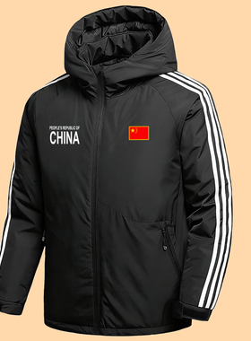 中国队CHIAN秋冬季棉服外套男女款加厚运动棉袄保暖棉衣防风上衣