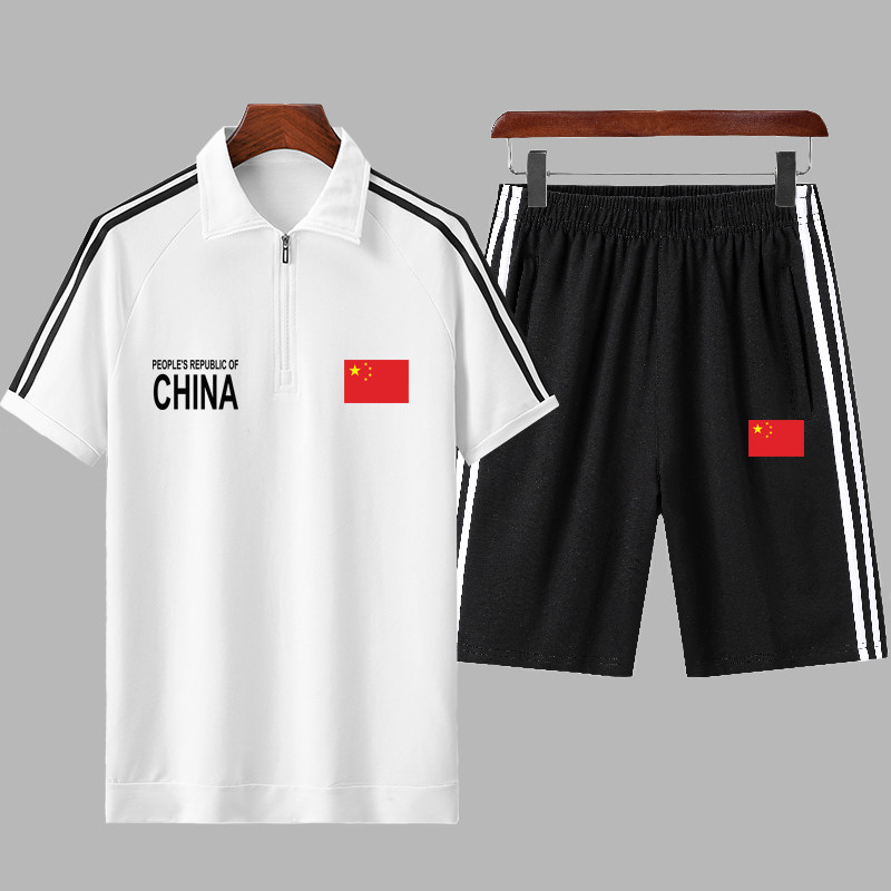 中国国家队短袖T恤出场服春秋China运动会POLO衫男女团体队服