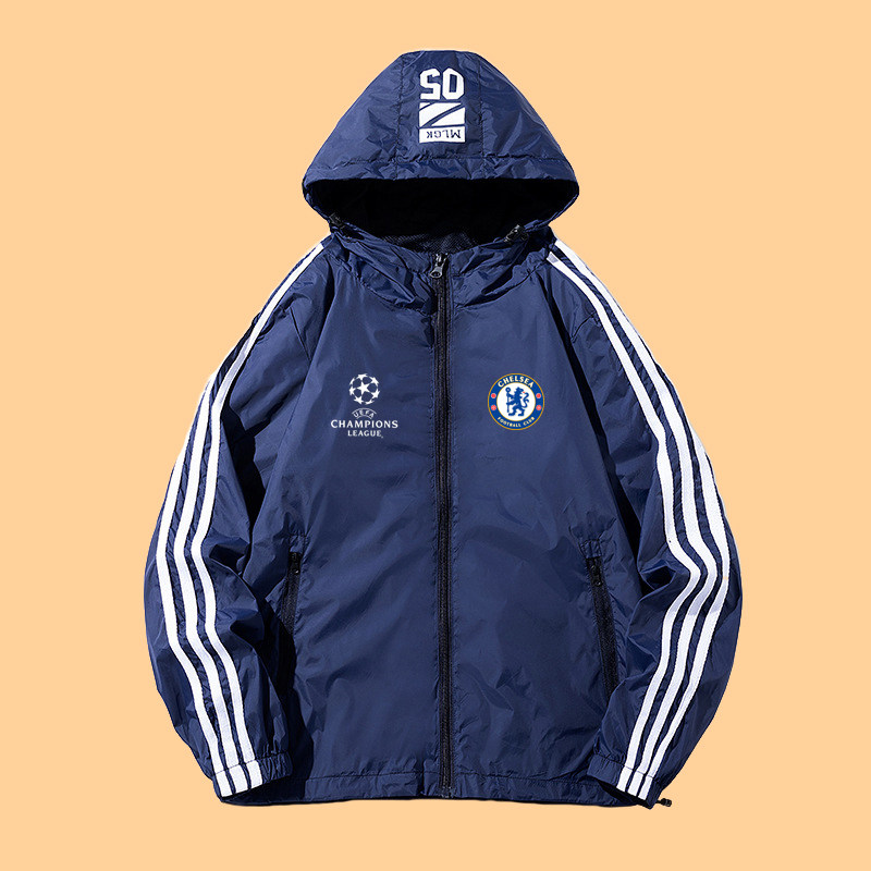 2026春秋季欧冠切尔西登山服风衣运动外套防水防风拉链大码夹克