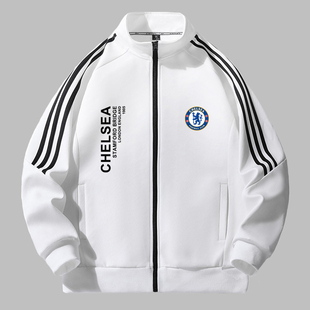 春秋男士欧冠切尔西夹克立领修身外套百搭休闲大码运动工装卫衣