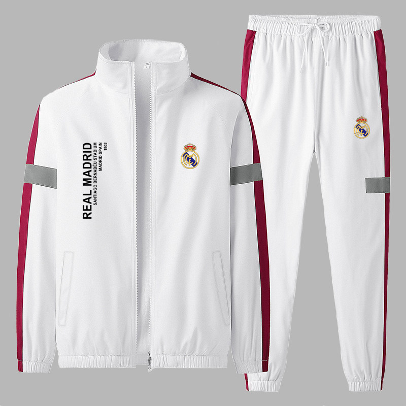 皇家马德里西甲皇马足球运动迷服外套秋冬RealMadrid加绒加厚套