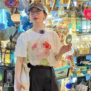 t恤夏季 短袖 圆领印花百搭上衣女衣服潮 花儿与少年7陈数同款 原版