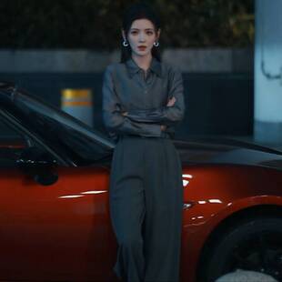 襯衫 上衣翻領氣質百搭灰色襯衣女衣服潮 深情眼張予曦葉濛同款 原版