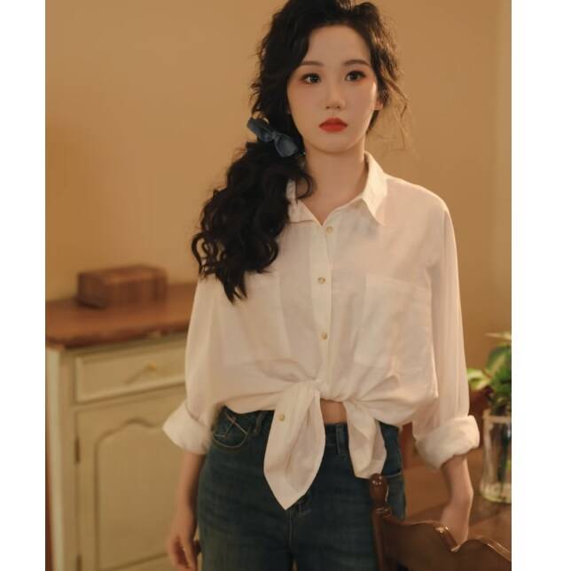 短剧难攀京枝张晋宜温凝同款衬衫