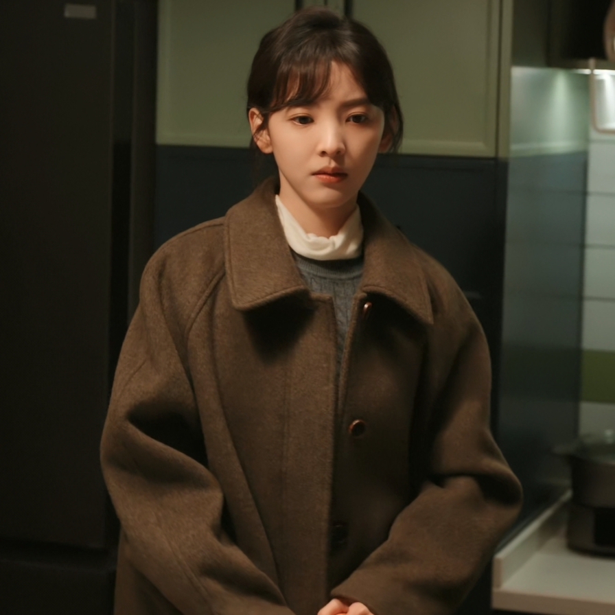 难哄章若楠温以凡同款毛呢大衣