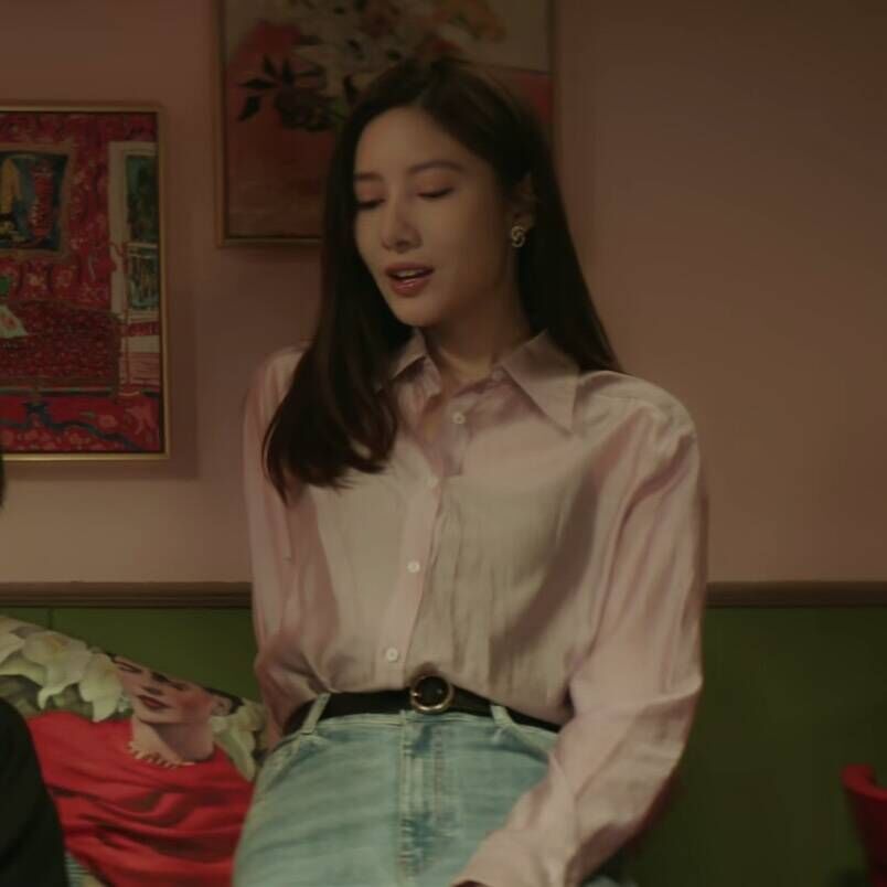 原版我知道我爱你吴优施然同款衬衫上衣翻领长袖百搭衬衣女衣服潮