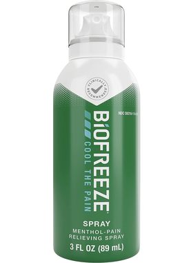 美国直邮Biofreeze Menthol Spray薄荷醇喷雾肌肉酸痛背 关节89ml