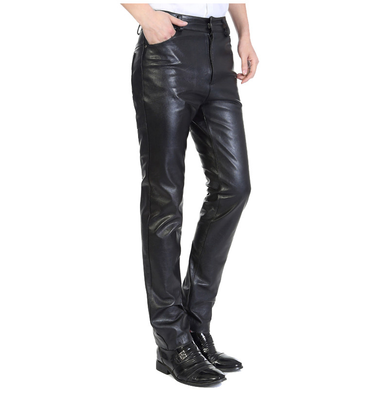 Pantalon cuir homme droit pour hiver - Ref 1492921 Image 3