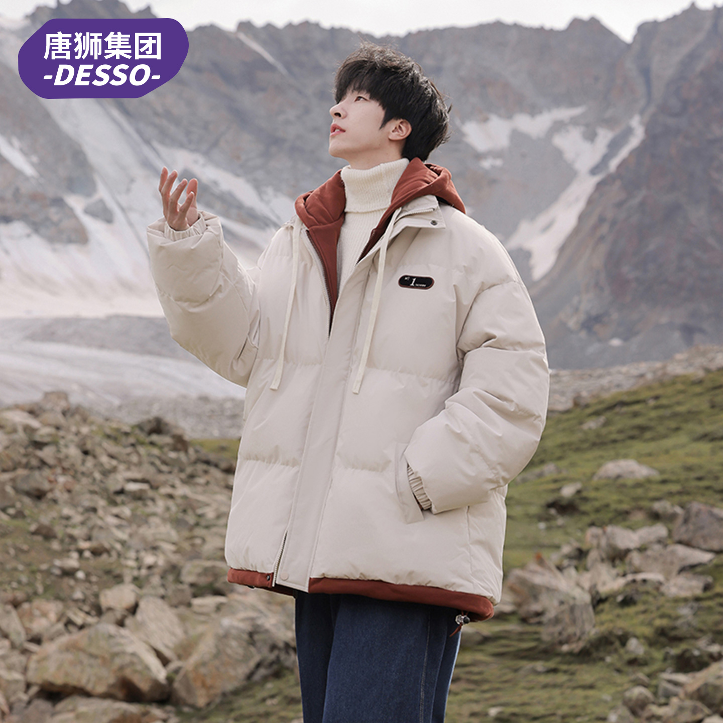 唐狮集团DESSO休闲百搭连帽棉衣