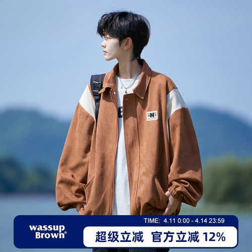 WASSUPBROWN休闲百搭夹克外套