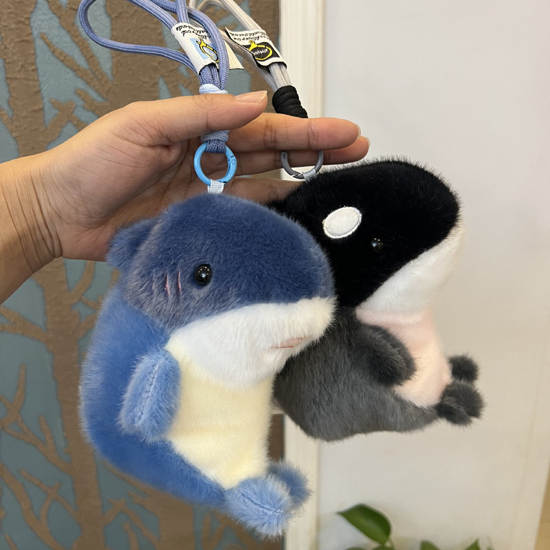 海洋动物掌中宝玩偶毛绒玩具海豚海豹背包挂饰公仔娃娃男女生礼物