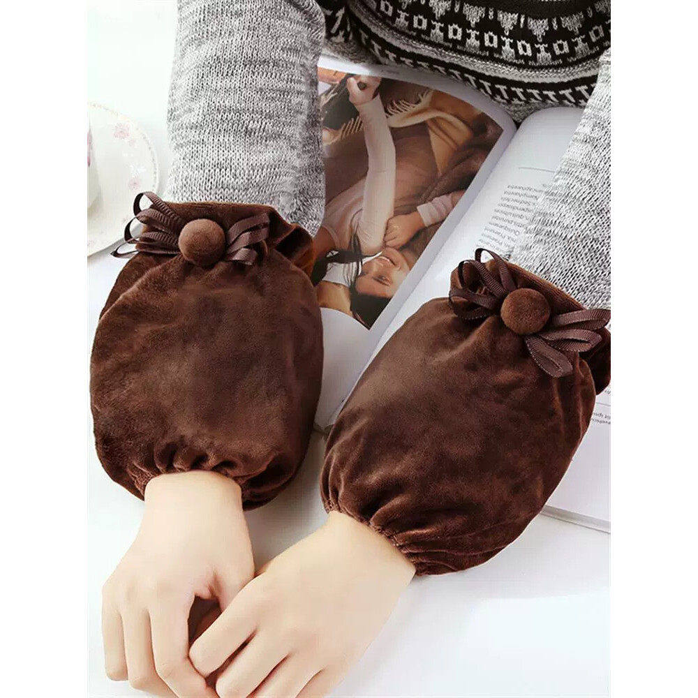 袖套女防脏羽绒服专用2024新款冬季保暖短款可爱办公室工作护袖头