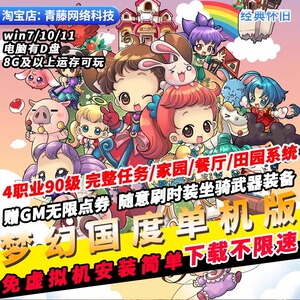 梦幻国度单机版4职业完整剧情家园GM无限点券免虚拟机PC网游单机