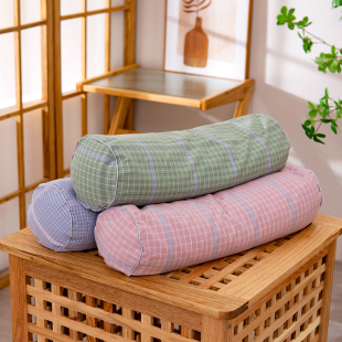 老粗布棉全荞麦皮多功能单人枕套护颈助眠成人枕套枕芯圆柱形四