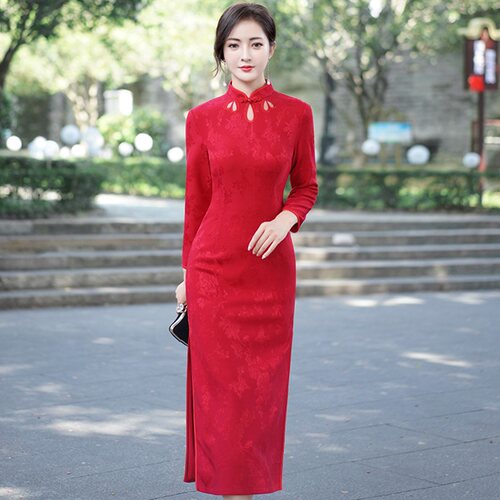 复古婚礼服旗袍气质优雅连衣裙女