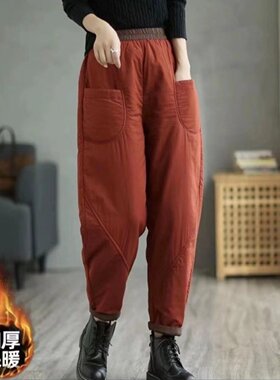 外穿保暖加厚棉裤女款冬季新款高