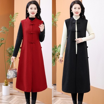 坎肩背心外套马甲春秋女无袖复古