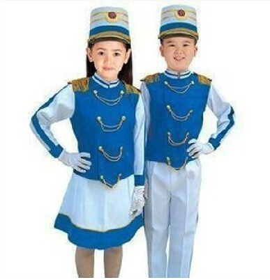 六一新款鼓号服中小学生升旗手服装号队服装管乐服儿童仪仗队服装