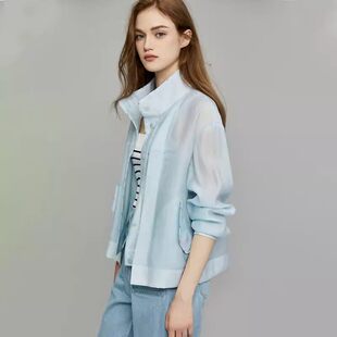 薄款防晒衣女士装春秋2026年新款夏季宽松气质休闲风衣短外套上。