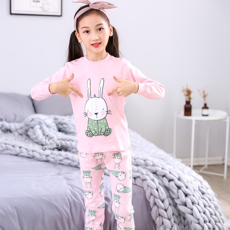 儿童装全纯棉打底衫2025新款男女孩秋衣裤中大童内睡衣家居服套装
