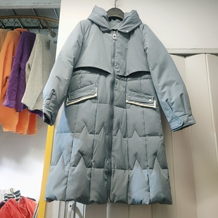 M码蓝色收腰羽绒服399
