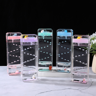 抖音同款创意减压滑梯沙漏摆件减压爱心油漏治愈油滴圣诞儿童礼物