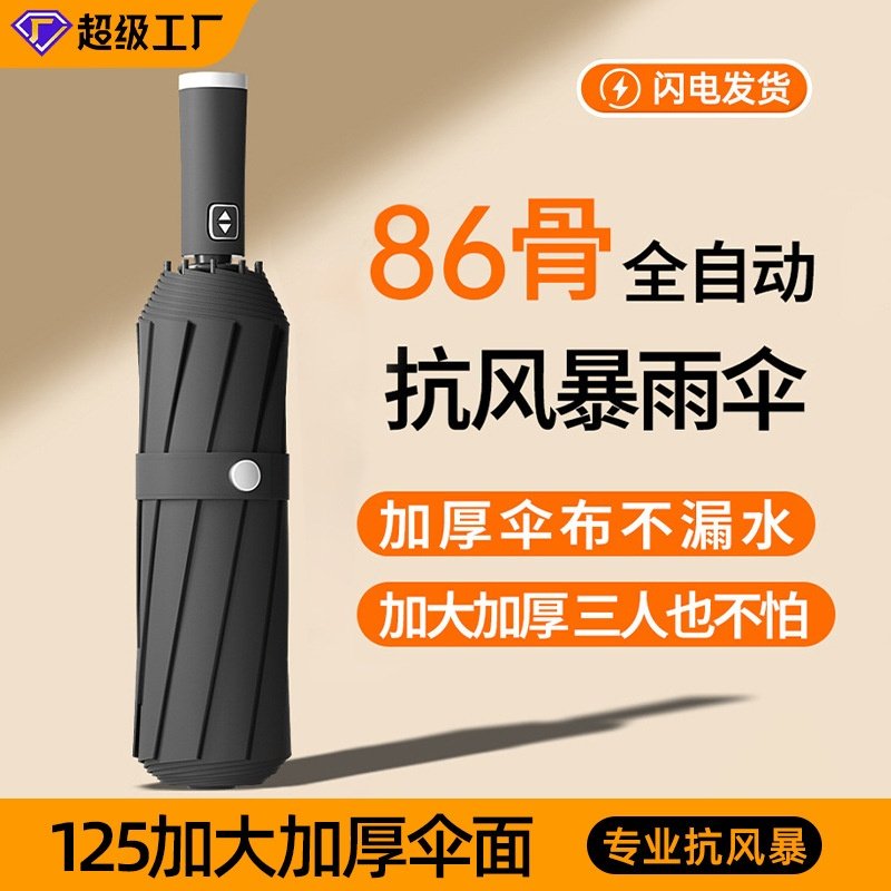 雨伞大号折叠高级感遮阳自动伞抗风暴大伞晴雨两用伞加大加固