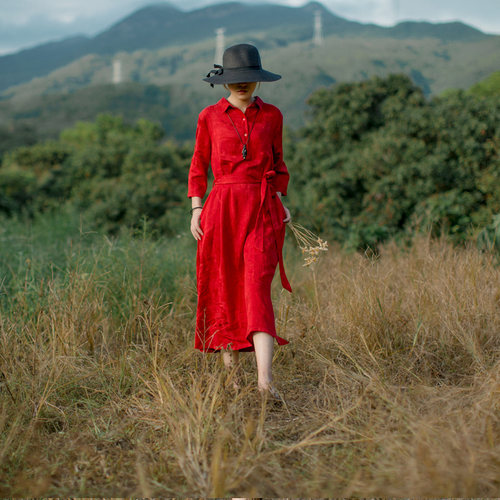 文艺收腰丝麻腰带小众高端