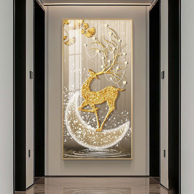 【镶钻+晶瓷面】玄关过道装饰画