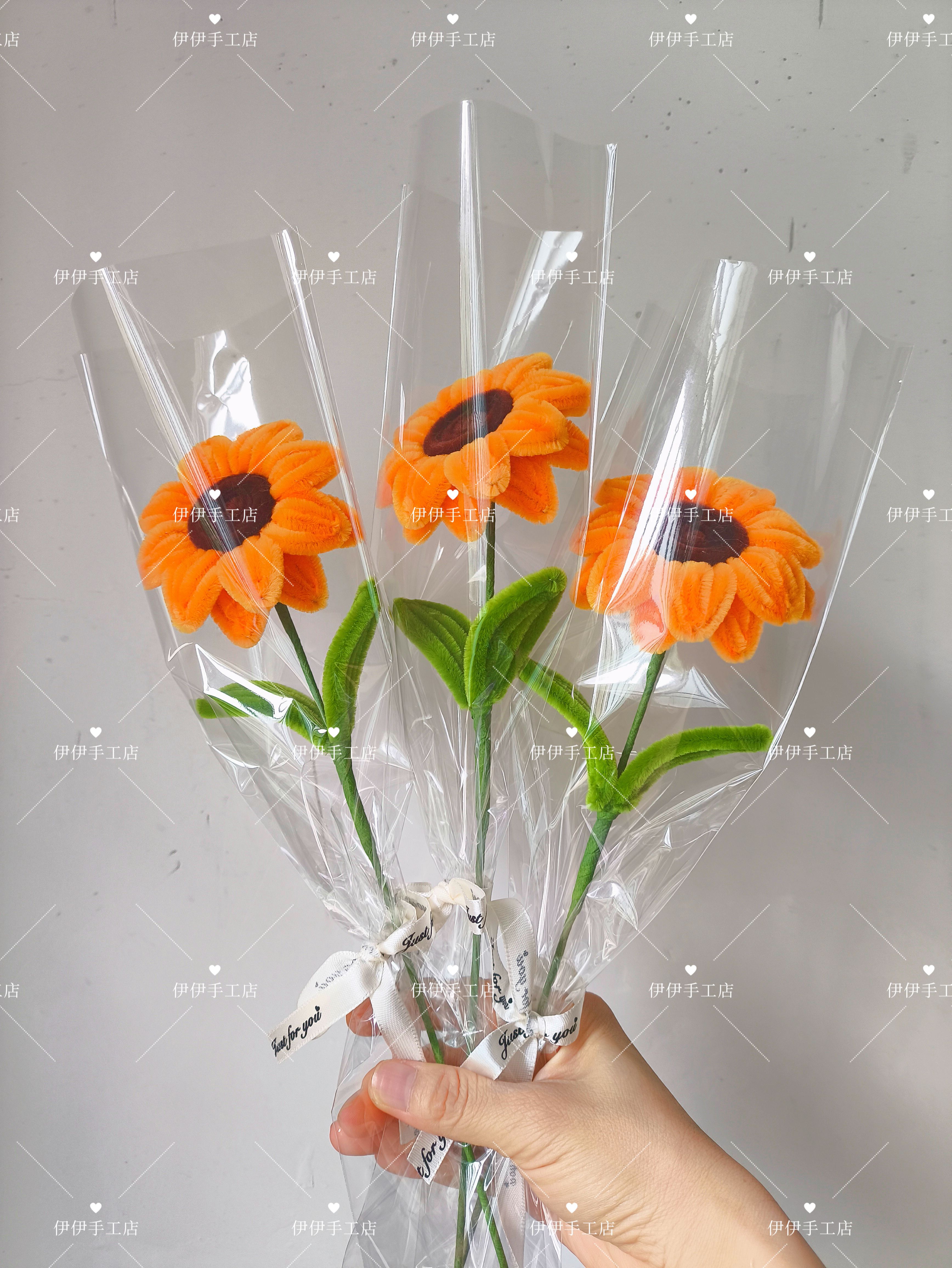 纯手工扭扭棒向日葵带包装(成品,非材料包)