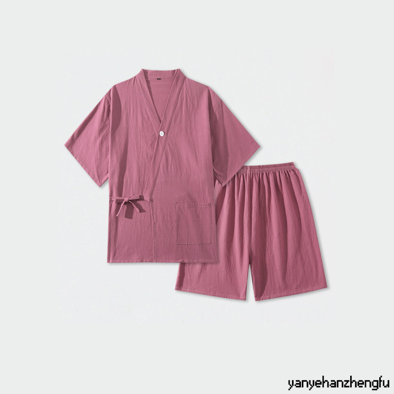 新款纯棉女款高档日式开衫汗蒸服