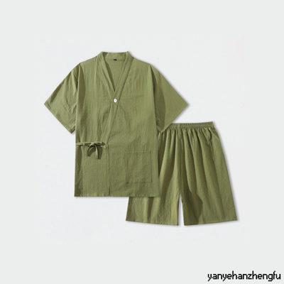 2025新款汗蒸服男纯棉开衫桑拿服