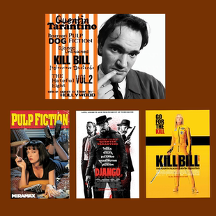 混蛋海报装 昆汀导演经典 杀死比尔无耻 好莱坞往事 饰画 低俗小说