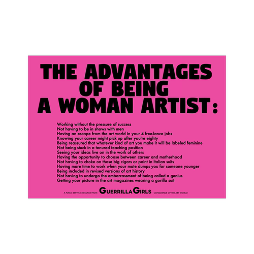 女艺术家的优势海报游击队女孩卧室宿舍装饰画画芯黑白风格文艺画