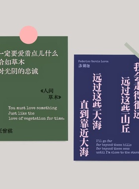 诗歌文学艺术海报书桌装饰加缪黑塞经典海报宿舍卧室氛围感装饰画