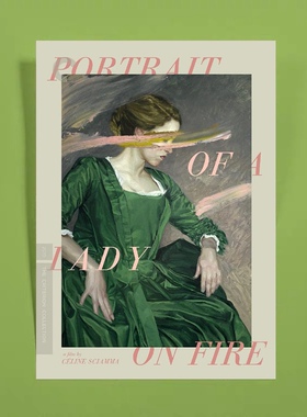 燃烧女子的肖像海报法国小众电影墙贴ins卧室宿舍装饰画拍照背景