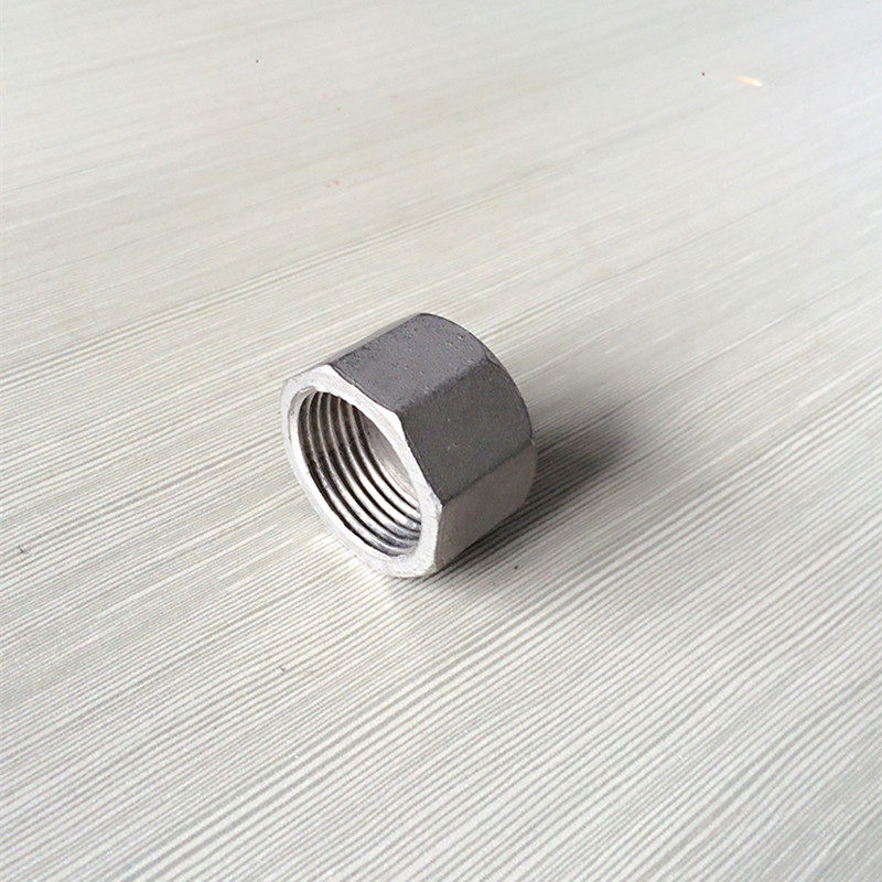304不锈钢外六角管帽 内丝管帽 内螺纹管帽 内丝堵头4分 6分1寸