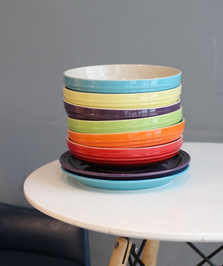 炻瓷 彩虹大深盘法国单餐盘菜盘鱼盘沙拉盆套装包邮,餐饮具,盘,淘宝优惠券,粉丝福利购,淘宝优惠卷