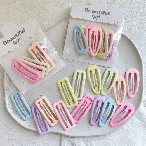 可爱甜美少女心小清新马卡龙彩色发夹女童侧边刘海夹碎发BB夹发卡