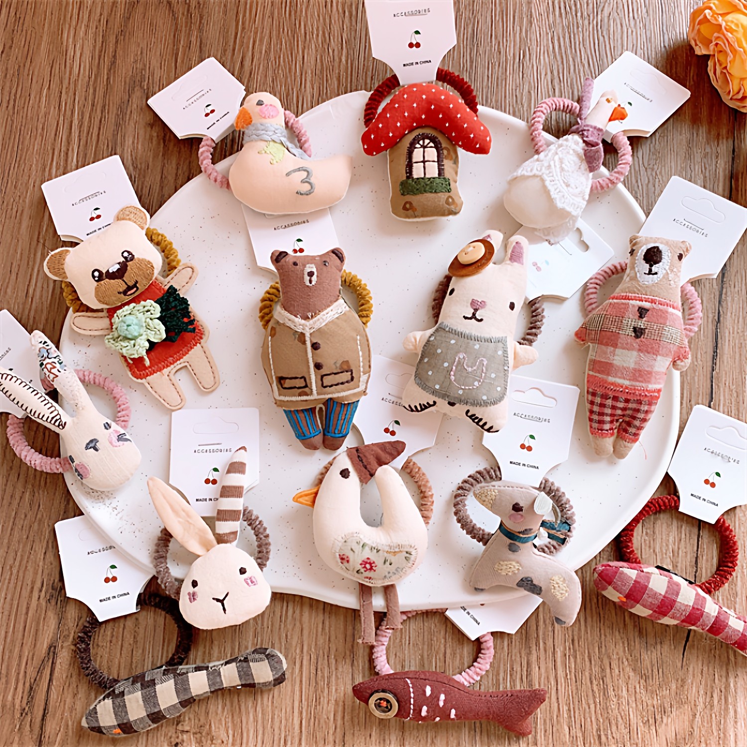 秋冬新款儿童布艺卡通小动物发圈可爱女童不伤发皮筋头绳扎头发绳,童装/婴儿装/亲子装,发饰,淘宝优惠券,粉丝福利购,淘宝优惠卷