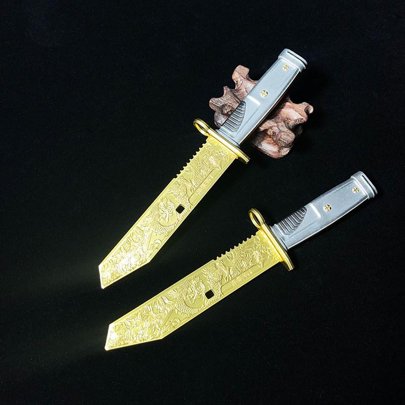 三角洲龙牙刀游戏周边金属武器模型合金飞龙乘云匕摆件22CM未开刃