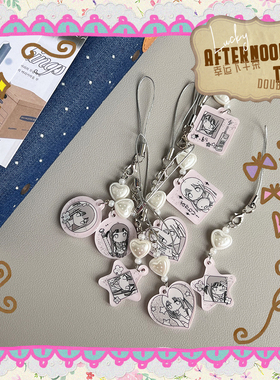 doubleD手工自制滴胶小众插画贴纸装饰吊坠y2k风钥匙扣挂件小巧