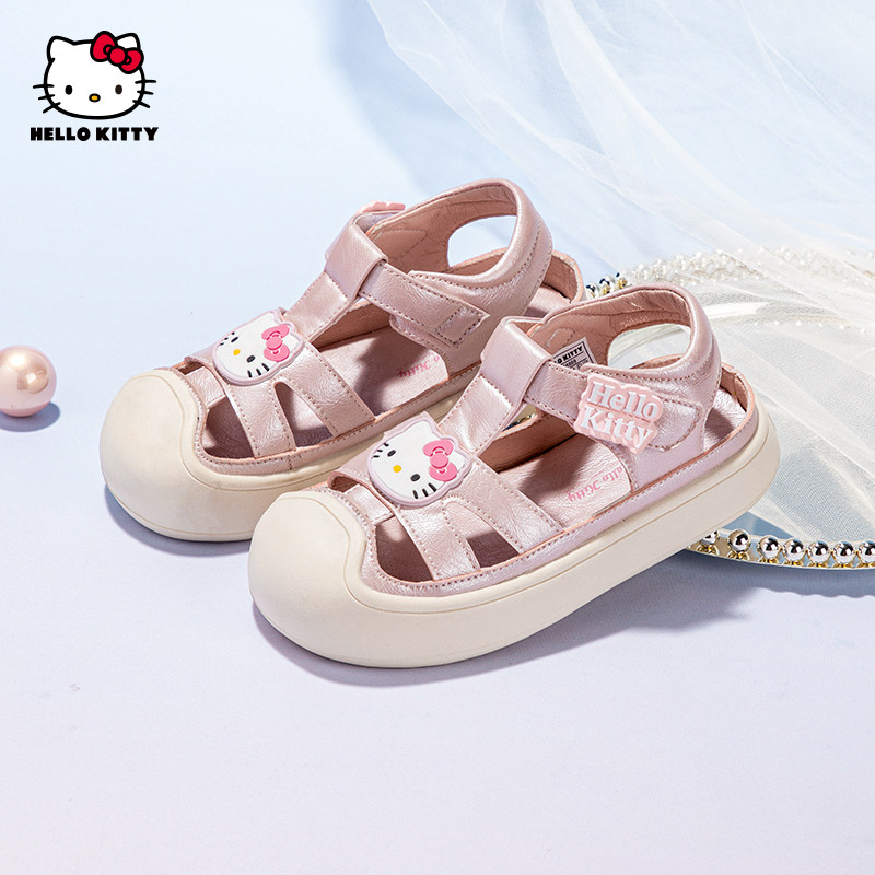 hellokitty女童凉鞋包头皮凉防踢女孩时装凉鞋2026夏季沙滩鞋潮鞋