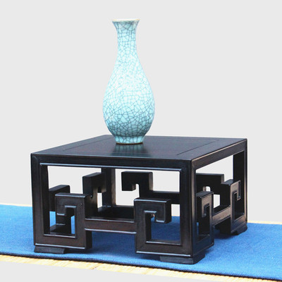 青葱木色紫光檀正方底座