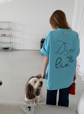 Rockrio Rarelicold【dogs no lie】星星贴布短袖圆领休闲t恤
