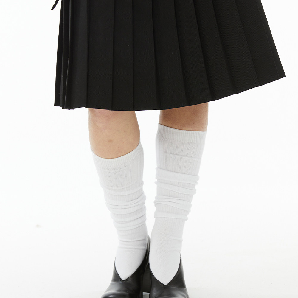 Rockrio Rarelicold 白色窄边螺纹打底四季小腿袜膝盖袜,女士内衣/男士内衣/家居服,长筒袜,淘宝优惠券,粉丝福利购,淘宝优惠卷